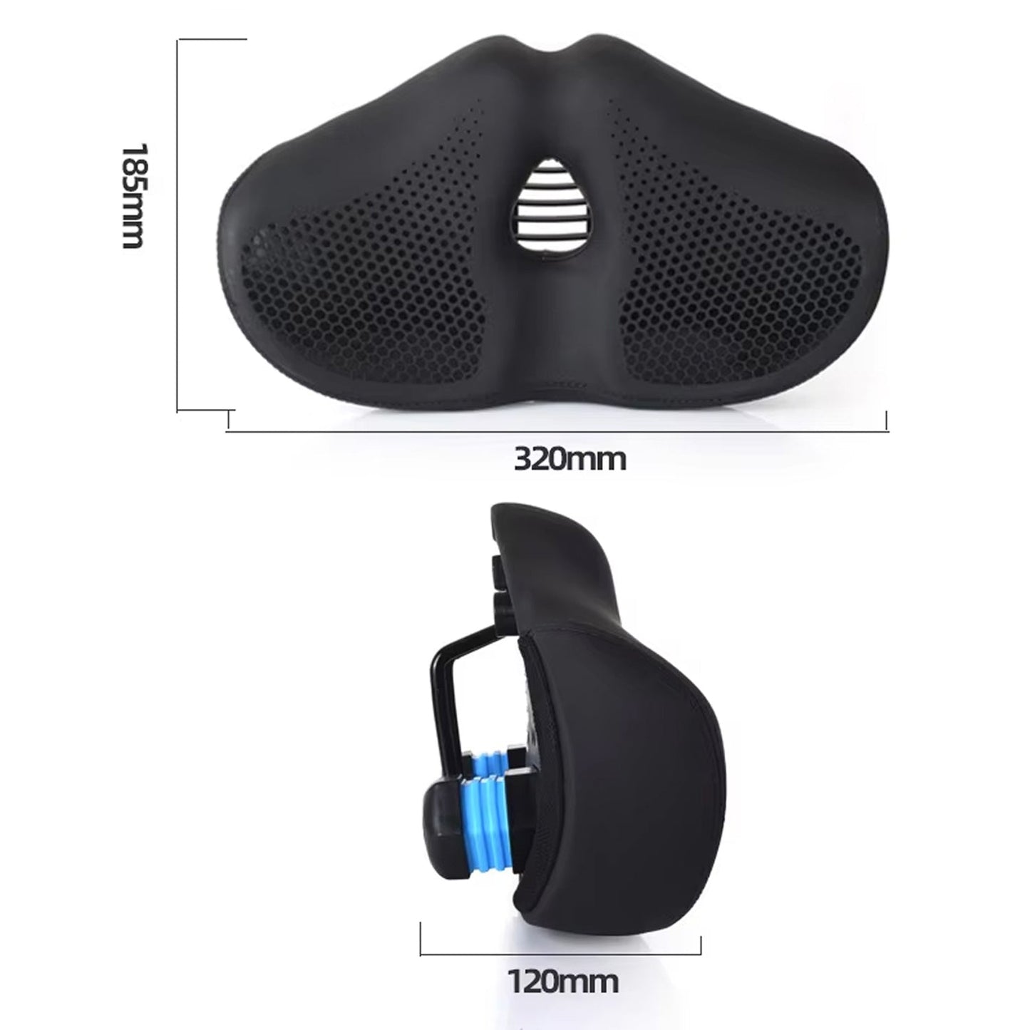 BiekoLux Oversized Noseless Bike Seat for Men - UK Comfort Bicycle Saddle