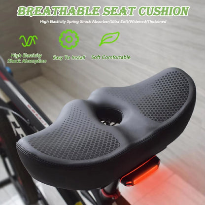 BiekoLux Oversized Noseless Bike Seat for Men - UK Comfort Bicycle Saddle