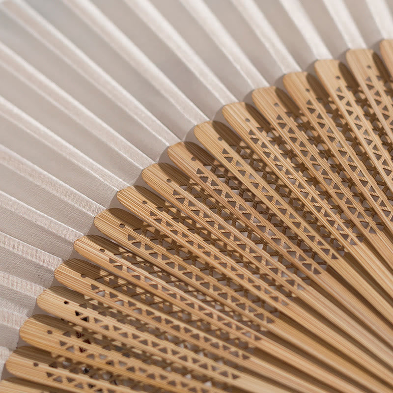 Foldable Silk and Bamboo Hand Fan