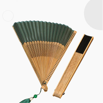 Foldable Silk and Bamboo Hand Fan
