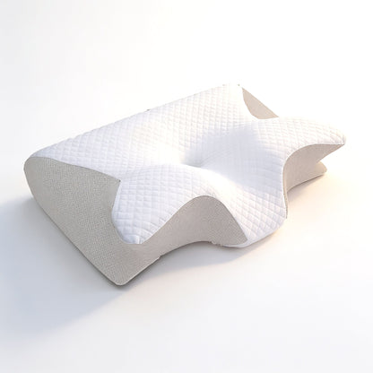 Butterfly Memory Foam Neck Pillow with Two Heights