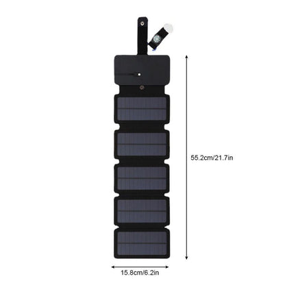 Foldable Portable Solar Panel Charger - Ideal for Outdoor Camping & Mobile Devices