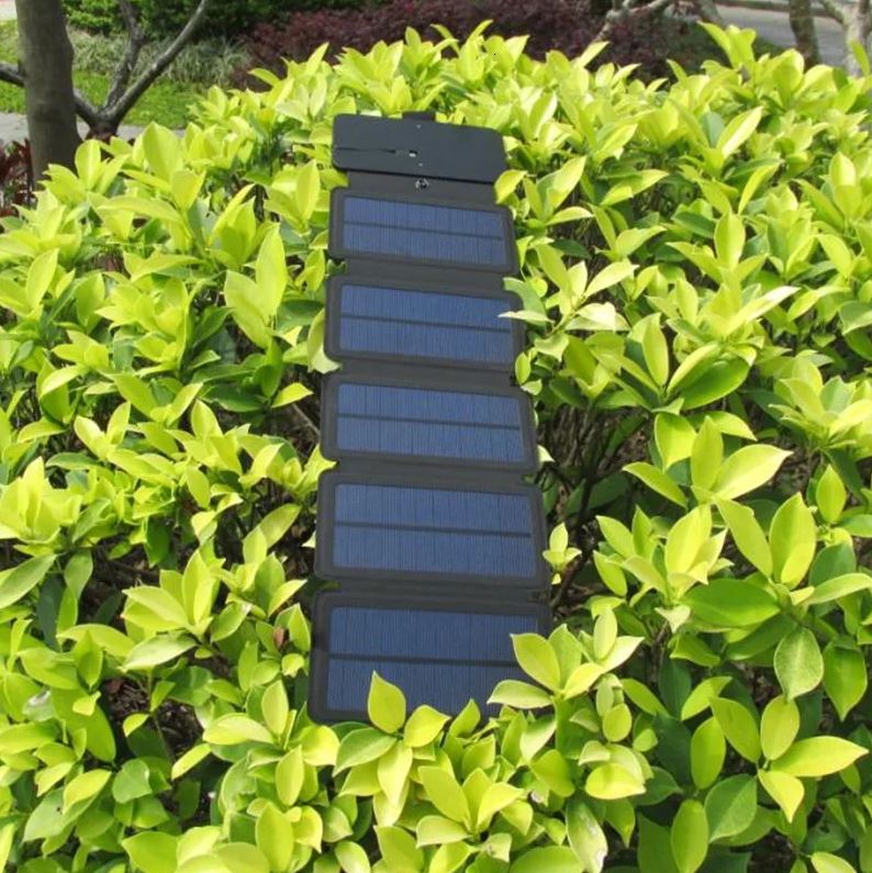 Foldable Portable Solar Panel Charger - Ideal for Outdoor Camping & Mobile Devices