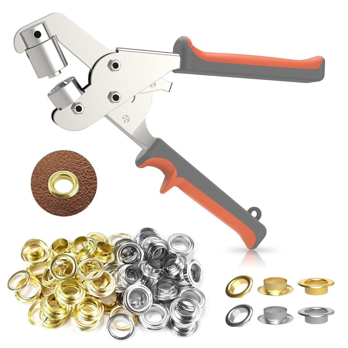 Portable eyelet setter tool