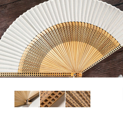 Foldable Silk and Bamboo Hand Fan