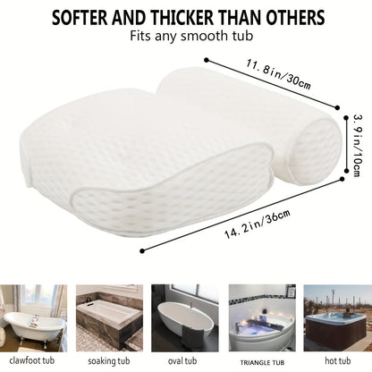 Bathtub Pillow Spa Cushion for Neck & Back Comfort