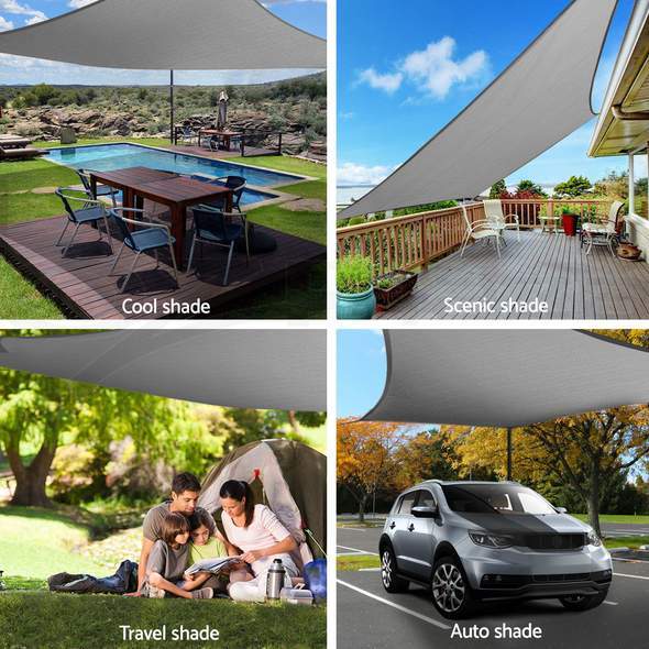 Triangle sun sail HDPE – Weatherproof with 90% UV protection