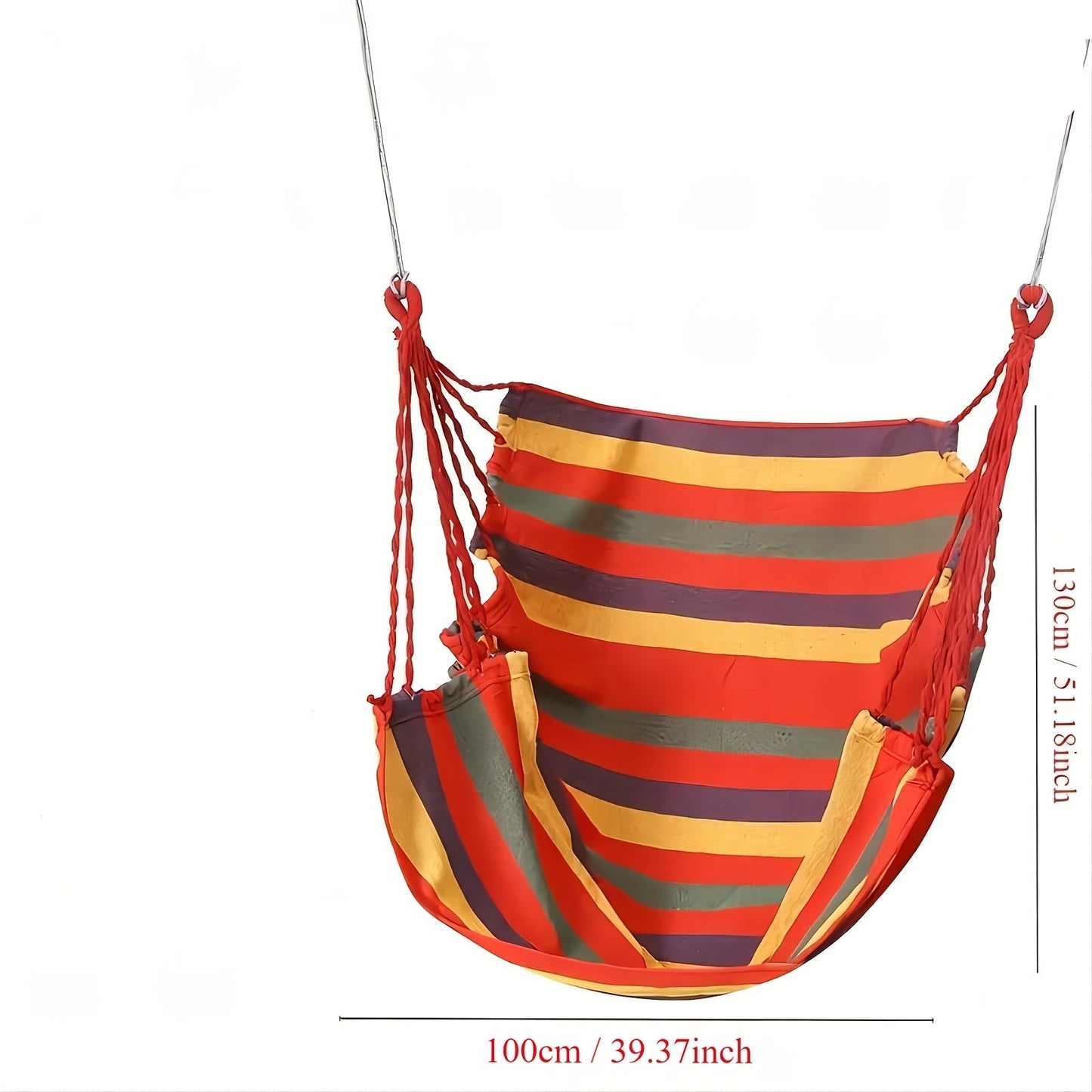 Striped Hammock Swing Chair - Outdoor Patio Seat