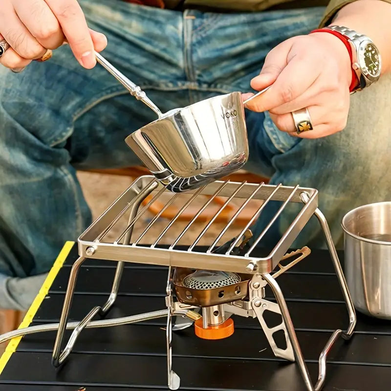 Portable Foldable Camping Stove Rack - Space-Saving & Sturdy