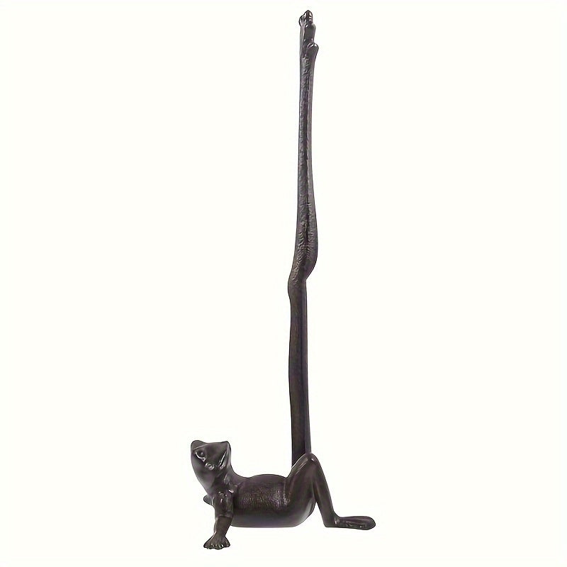 Rustic Frog Towel Holder - Farmhouse Bathroom Stand