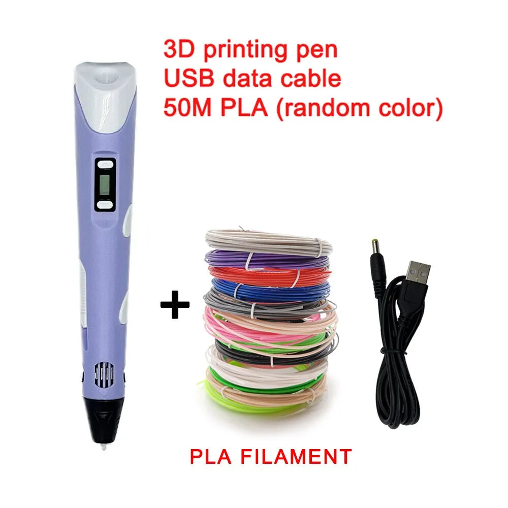 3D Drawing Pen with LCD and Adjustable Temperature