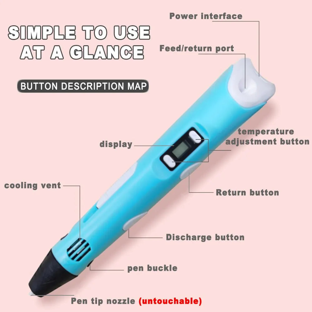 3D Drawing Pen with LCD and Adjustable Temperature product image 6