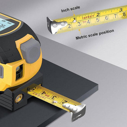 3-in-1 Laser Tape Measure – 60m Rangefinder & 5m Tape