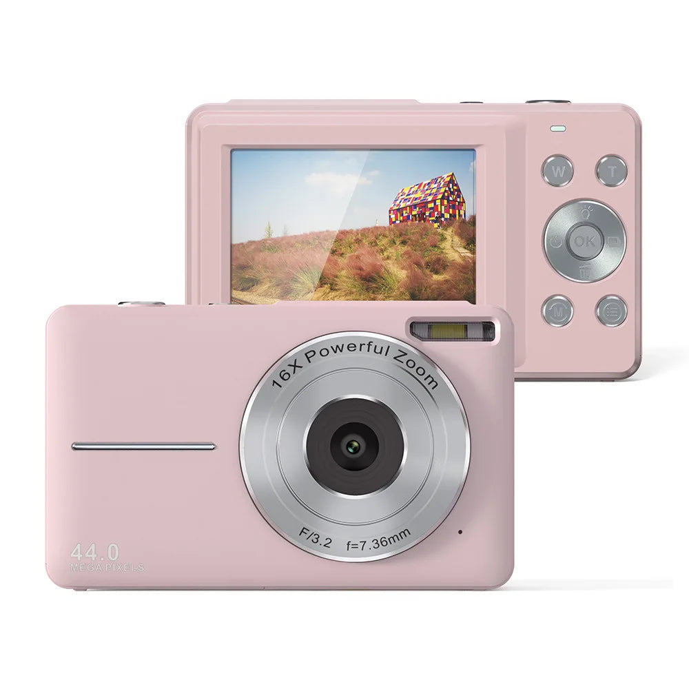 Compact 1080p 44MP Digital Camera with 16× Zoom