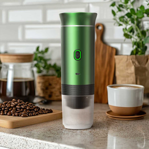 Cordless Travel Coffee Maker – One-Touch Portable Brewer image 1