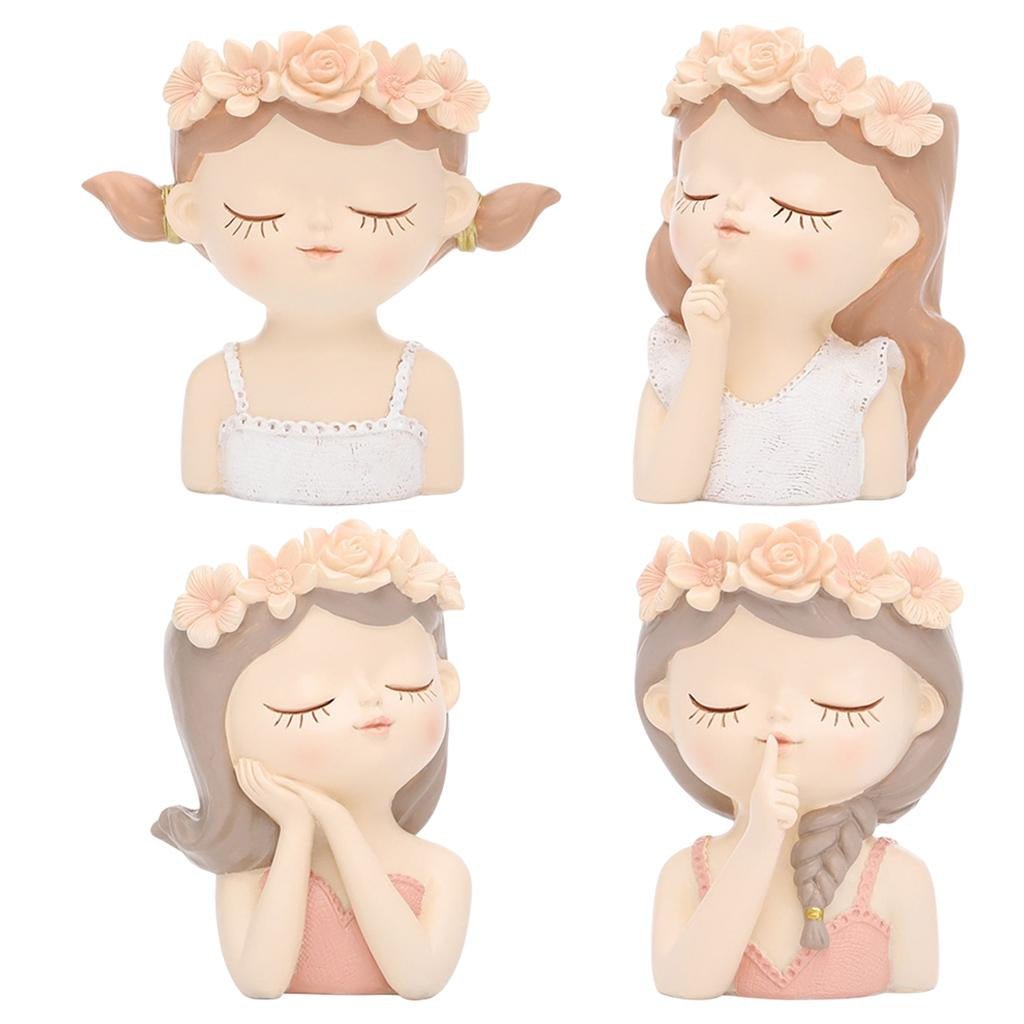Girl Head Planter Pot – Resin Succulent Sculpture