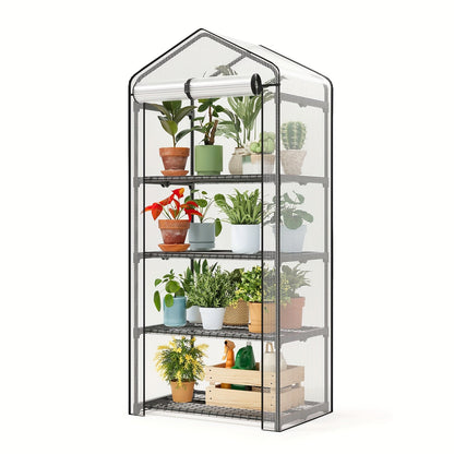 Portable Tomato Greenhouse - Rolling Plant Shelves
