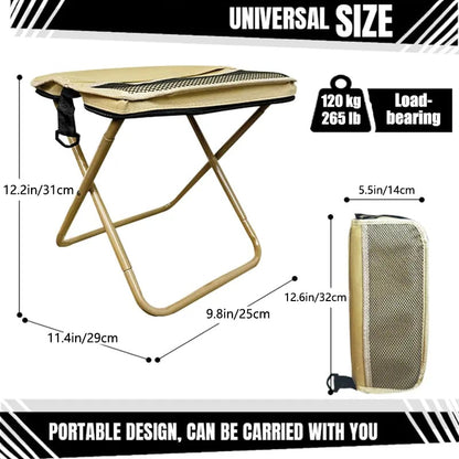 Ultra-Light Folding Stool – Heavy Duty 265 lb Capacity