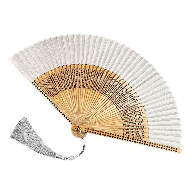 Foldable Silk and Bamboo Hand Fan