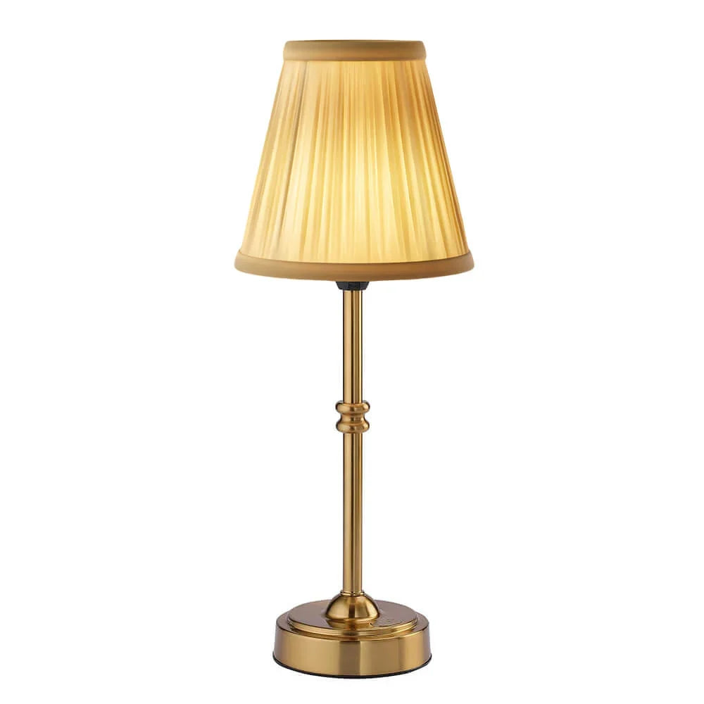 Retro Cordless LED Table Lamp with Fabric Shade – image 3