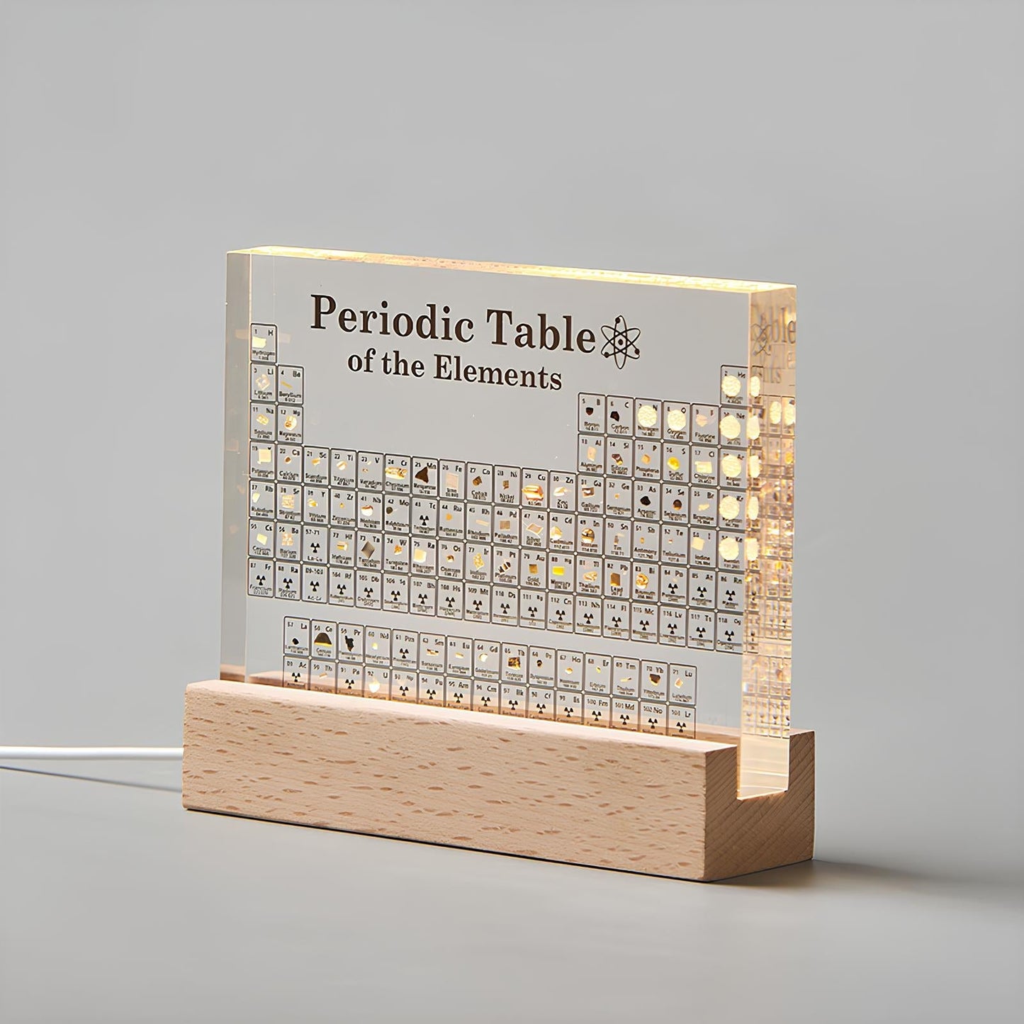 Periodic Table of Real Elements - Educational Acrylic Display