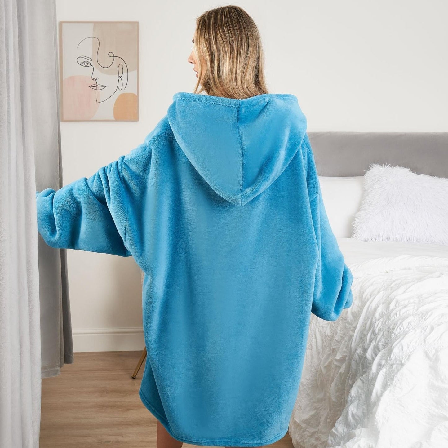 Oversized Hoodie Blanket - Plush Sherpa Lining