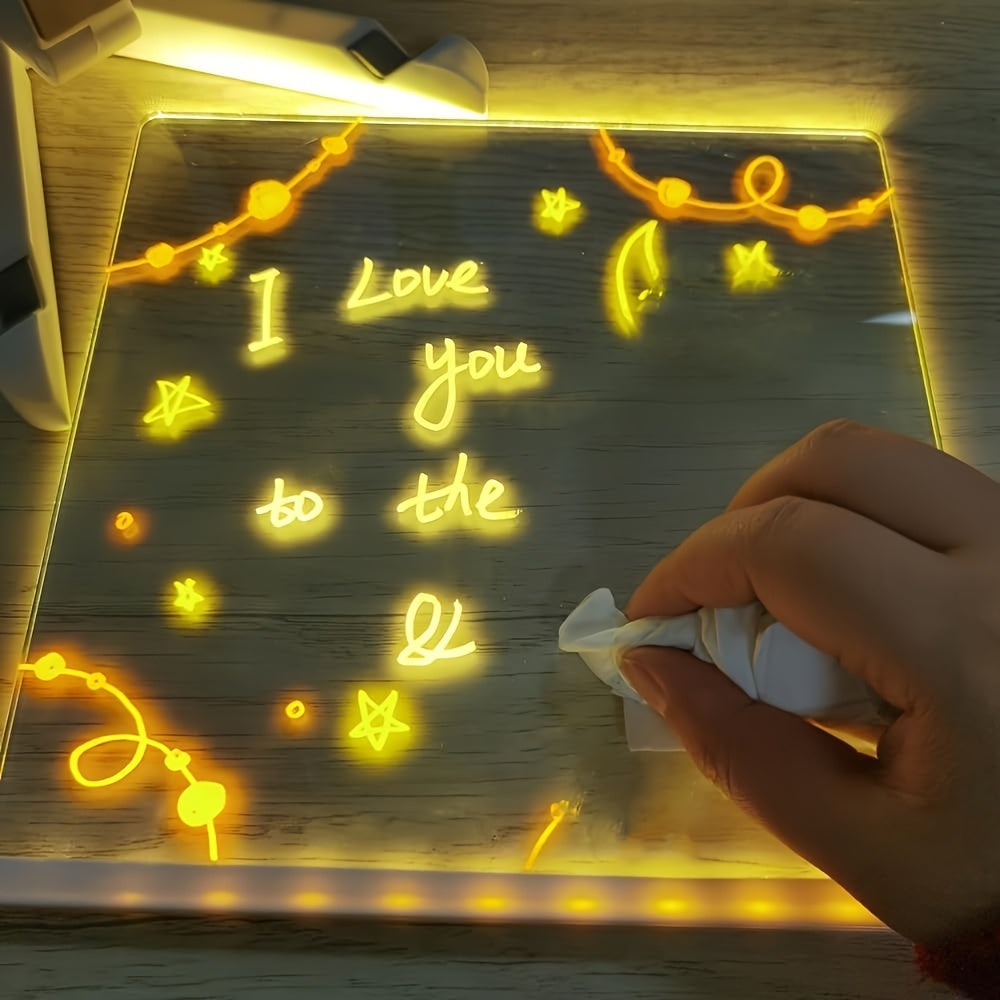 USB LED Message Board with Pens Light-Up Noteboard