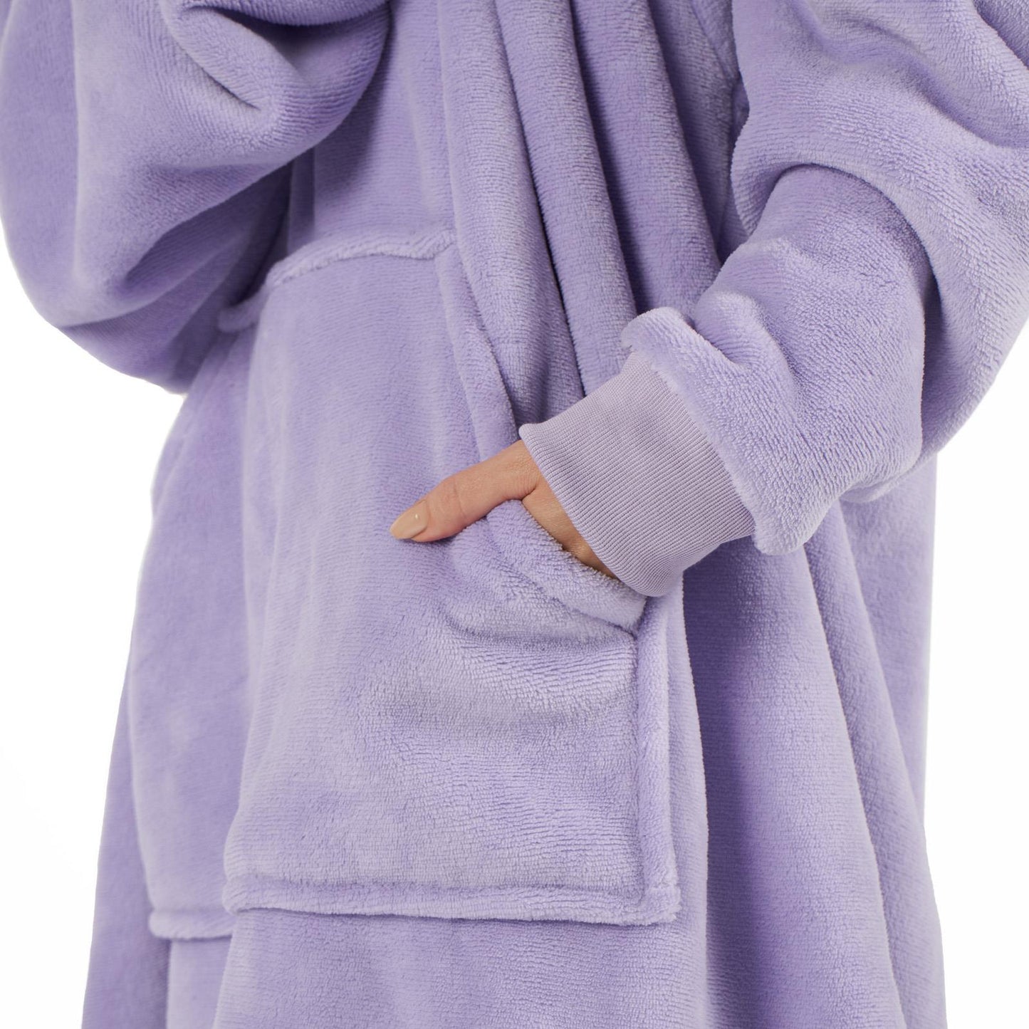 Oversized Hoodie Blanket - Plush Sherpa Lining