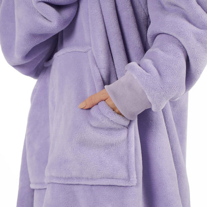 Oversized Hoodie Blanket - Plush Sherpa Lining