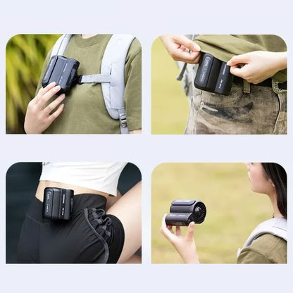 Rechargeable Hands-Free Belt Clip Fan