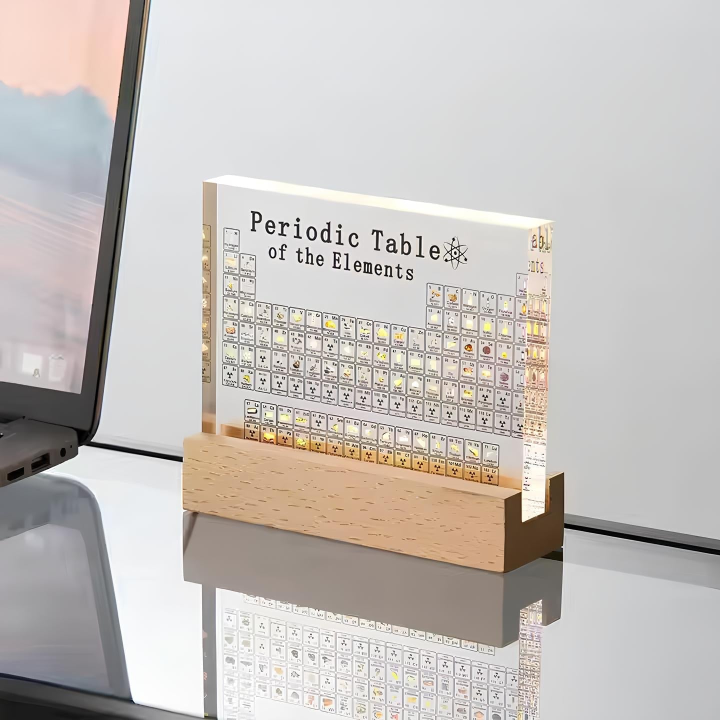 Periodic Table of Real Elements - Educational Acrylic Display