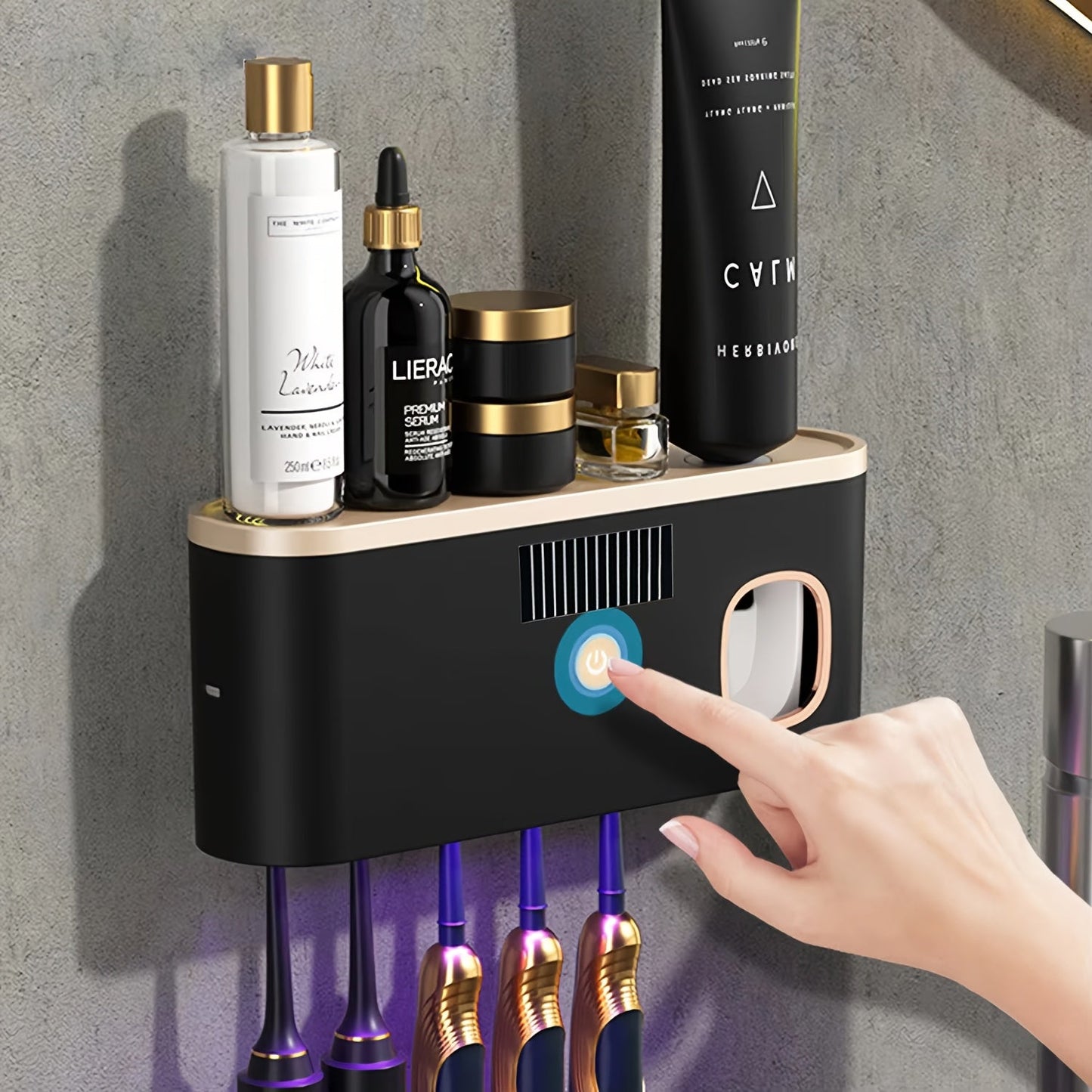 Smart Toothbrush Holder with UV Sterilization & Dryer