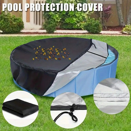 Round pool cover waterproof with tension cable system