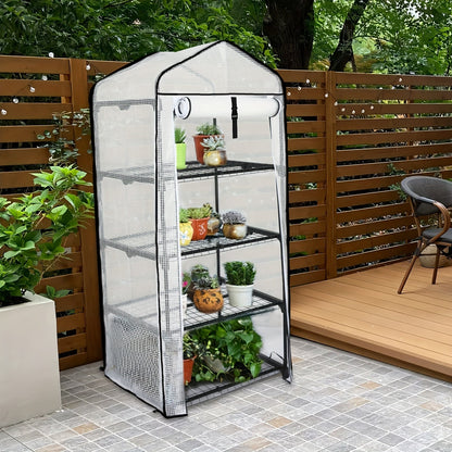 Portable Tomato Greenhouse - Rolling Plant Shelves
