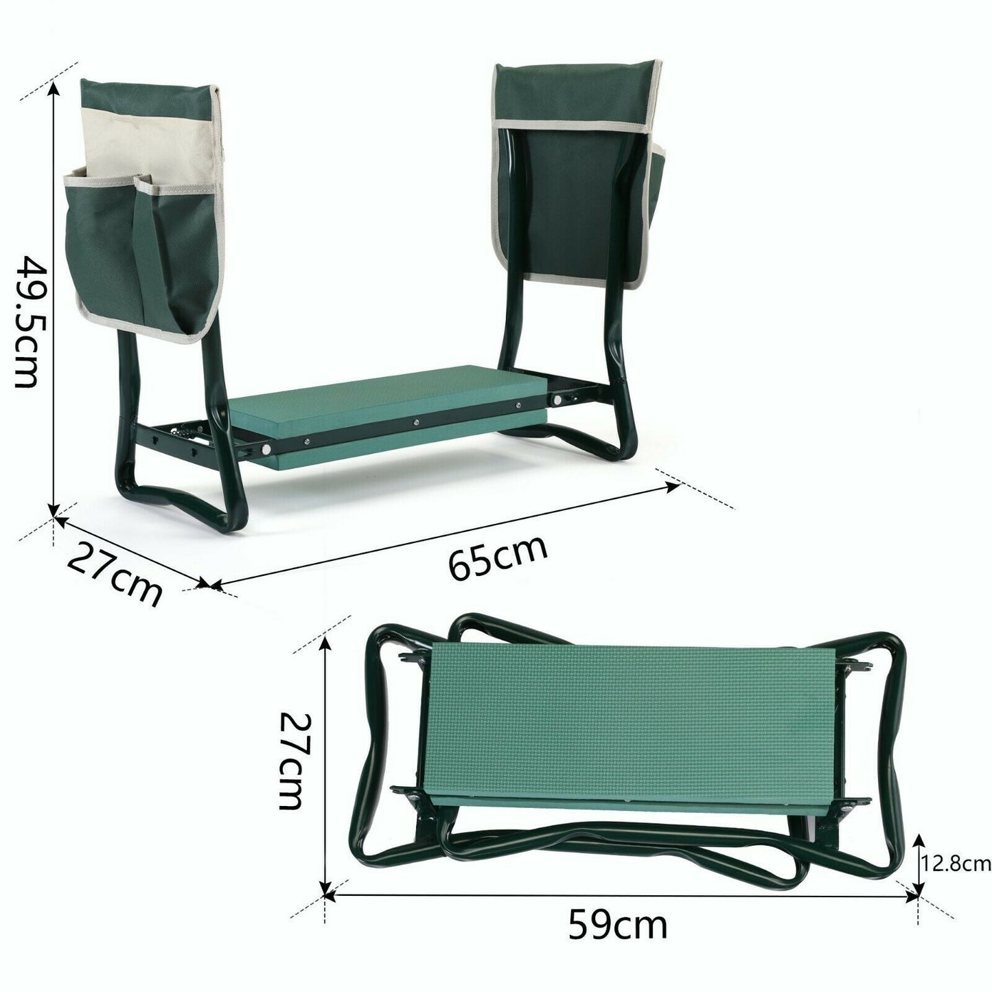 Garden Kneeler Seat – Padded Stool with Handles