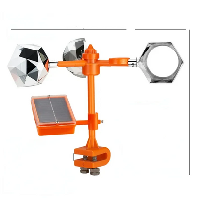 Reflective Solar Bird Deterrent with Ultrasonic and Light Defense