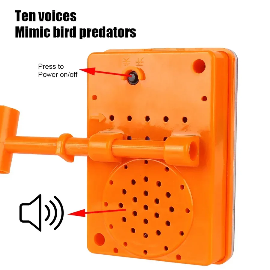 Reflective Solar Bird Deterrent with Ultrasonic and Light Defense