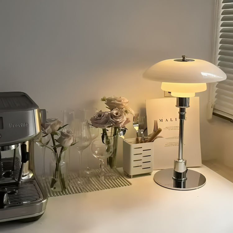 Dimmable Round Table Lamp Modern LED Light