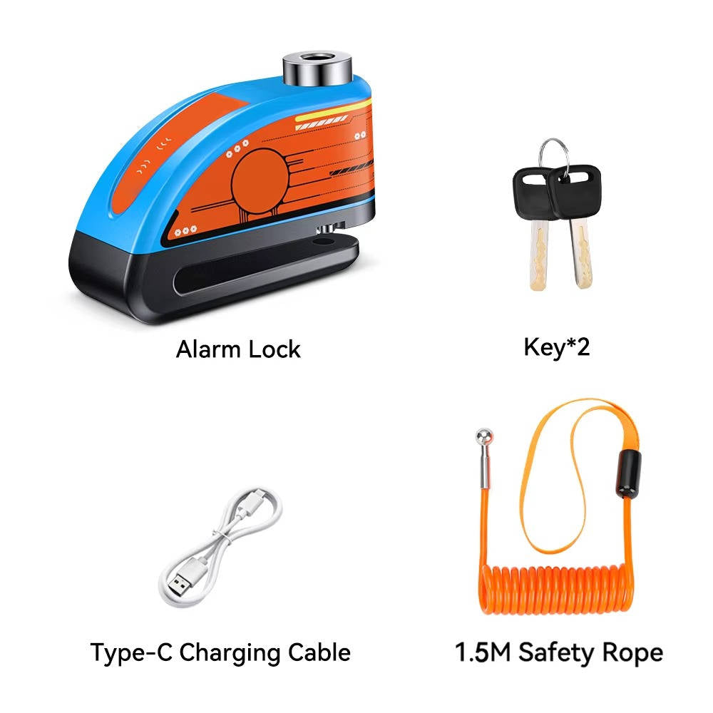 Motorcycle Disc Brake Lock with Alarm