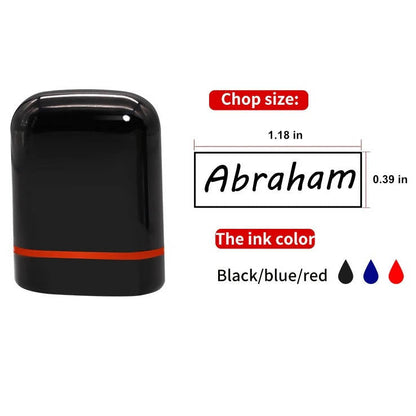Personalized Signature Stamp with Custom Logo & Name