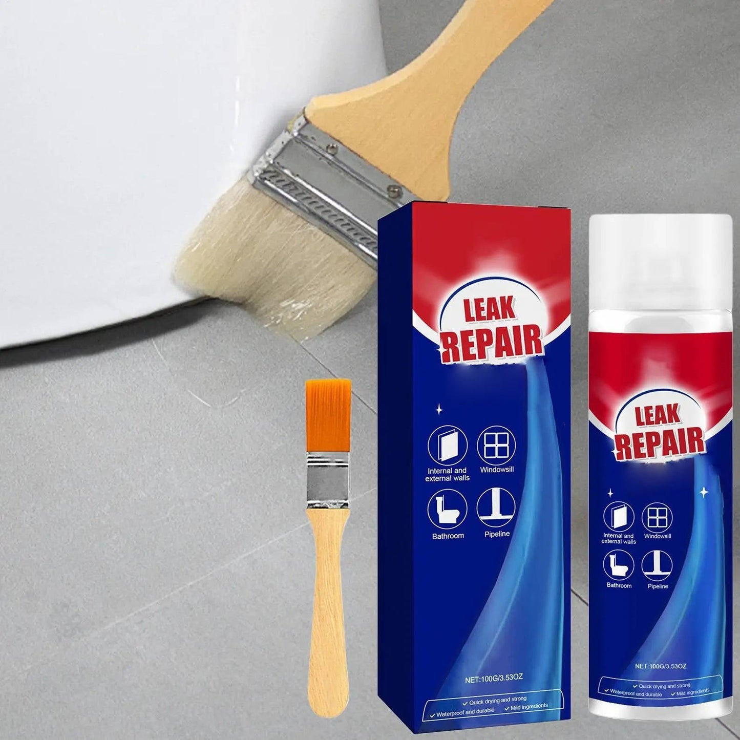 Waterproof Leak Repair Sealant Spray 2-Pack
