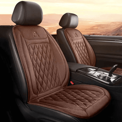 Heated Car Seat Cover – 12V/24V Electric Seat Warmer with Adjustable Temperature, Cotton or Flannel