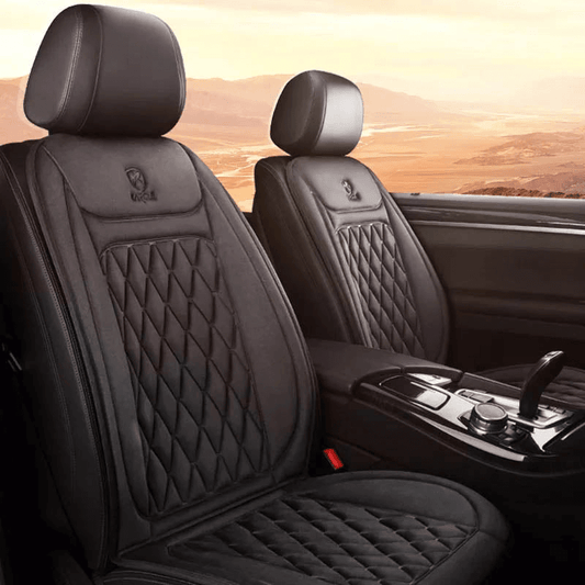 Heated Car Seat Cover – 12V/24V Electric Seat Warmer with Adjustable Temperature, Cotton or Flannel