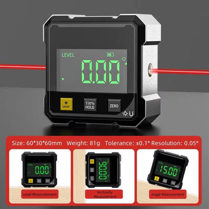 Digital Angle Finder with Laser Level Tool
