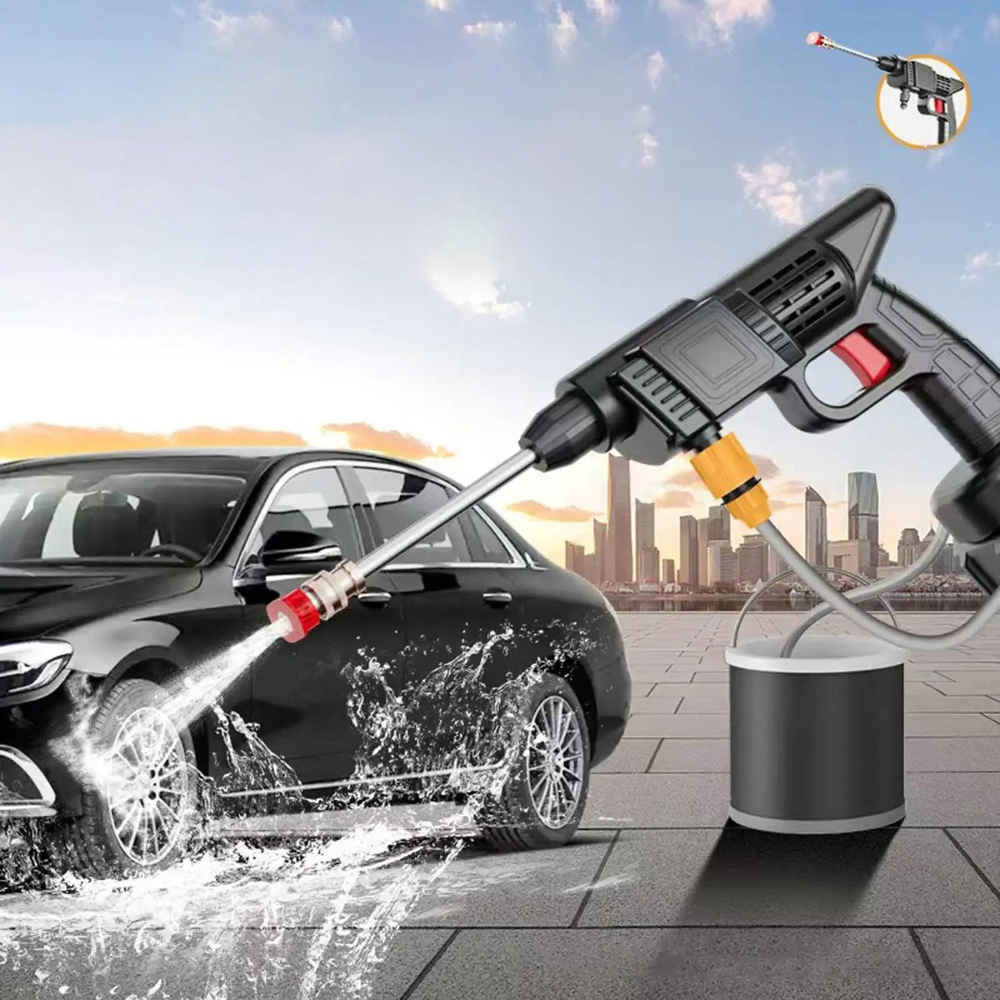 Cordless High-Pressure Water Spray Gun Kit