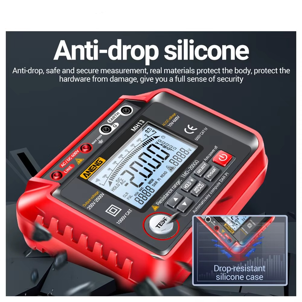 Digital Insulation Resistance Tester Megohmmeter Voltage Meter