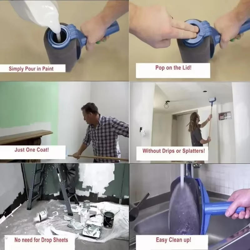 Self-Priming Paint Roller Brush