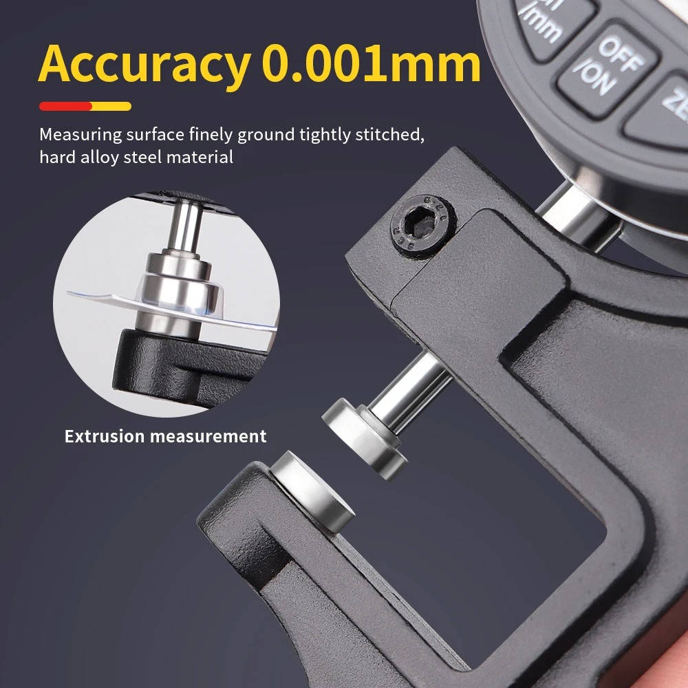 Digital Thickness Gauge for Metal, Paper & Fabric