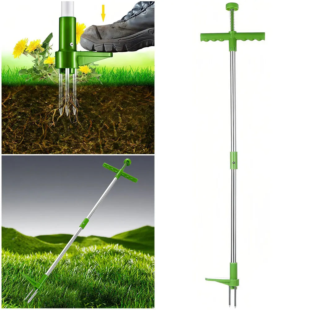 Long Handle Weed Puller Tool with Claw Design