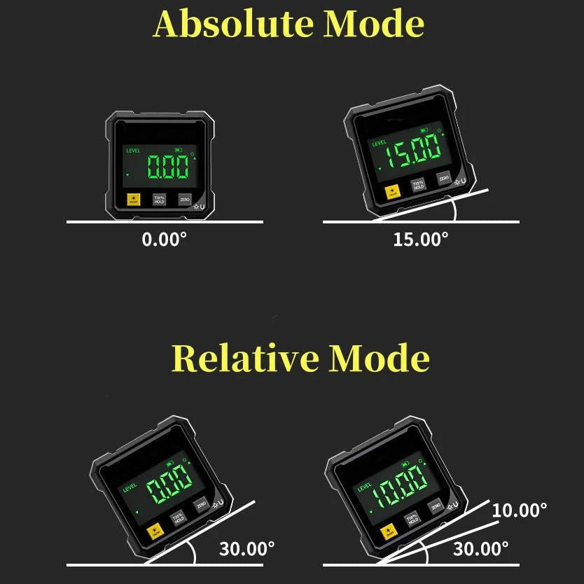 Digital Angle Finder with Laser Level Tool